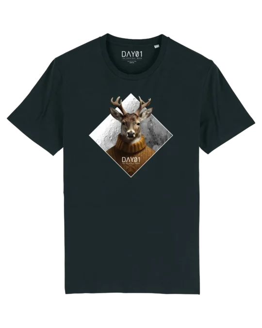 DEER / FRONT PRINT - Black